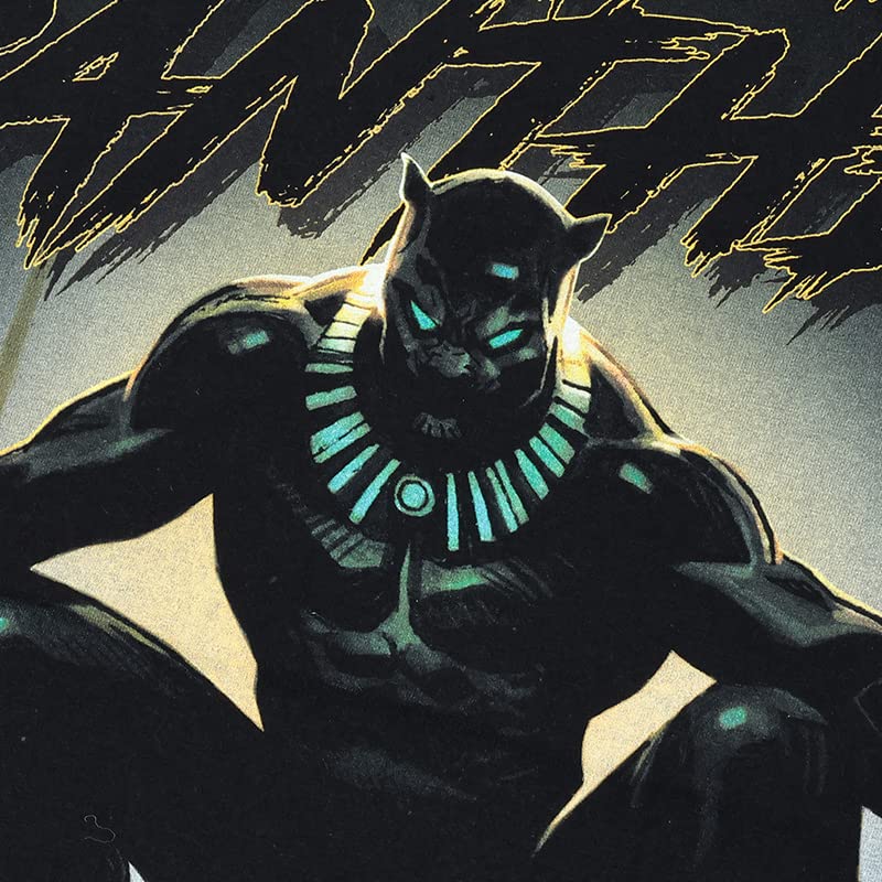 EVERSOUL Marvel T-Shirt, Short Sleeve, Black Panther, Avengers, Iron Man, Venom, Hulk, Movie Gift, Men's, Black, XL [Parallel Import]