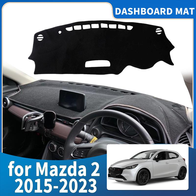 Подходит для Mazda 2 Mazda2 DJ DL 2015 2016 2017- Коврик на приборную панель автомобиля Покрытие для приборной панели Накладка Защитный коврик Аксессуары DashMat Козырек от солнца