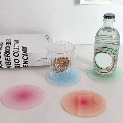 Подставка под стакан Ins Color Gradient Acrylic, противоскользящая, круглая, подставка под чашку, обеденный стол, подставка под приборы, декор для кафе, коврики для кружек