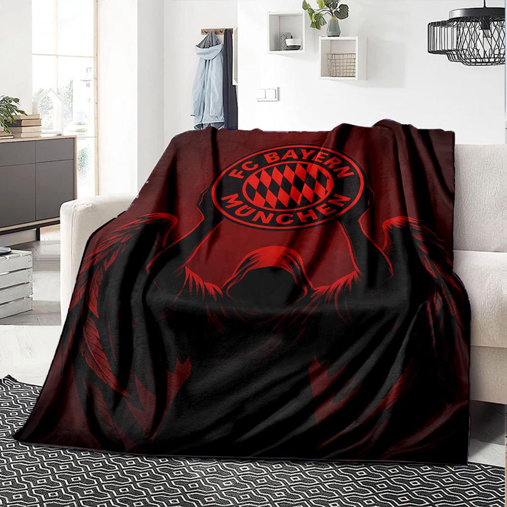 Bayern Munich Glory Blanket Comfortable Perfect for Bedding Bed Seaside Four Seasons Multipurpose Modern Style