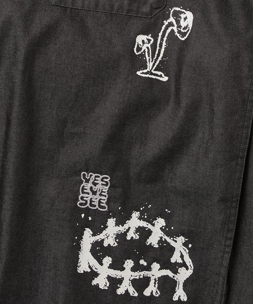 YESEYESEE Y.E.S Doodle Half Shirt Black