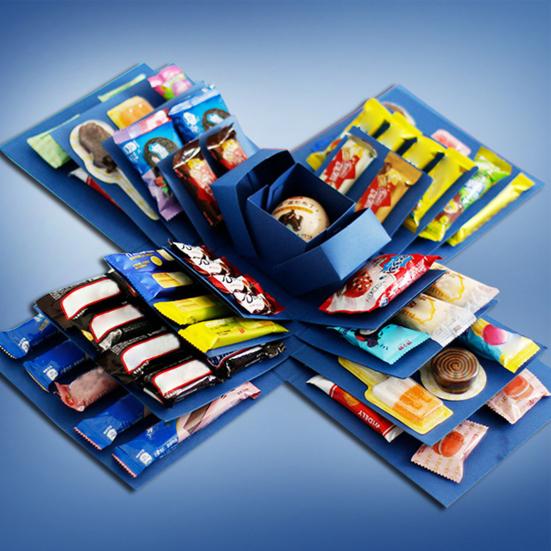 Подарочная коробка Yousheng Explosion, 5-слойная коробка для закусок, коробка для скрапбукинга своими руками на годовщину, день рождения, день святого валентина, свадьбу, подарок