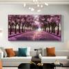 Watercolor Sakura Tree and Flower Oil Painting On Canvas Nordic Poster Wall Art Picture Living Room Home Decoration No Frame