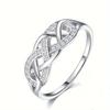 Elegant and simple women's zircon inlaid ring, exquisite finger decoration, wedding gift