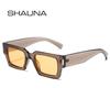 SHAUNA новые квадратные женские роскошные солнцезащитные очки оттенка UV400 винтажные мужские солнцезащитные очки с заклепками