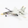 1:Модель истребителя F-14 Tomcat в масштабе 72 - Бело-черный самолет из АБС-пластика с детализированным дизайном, длина 10,24 дюйма