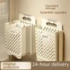 Wall-Mounted Folding Laundry Basket - Large Plastic Storage for Clothes and Dolls