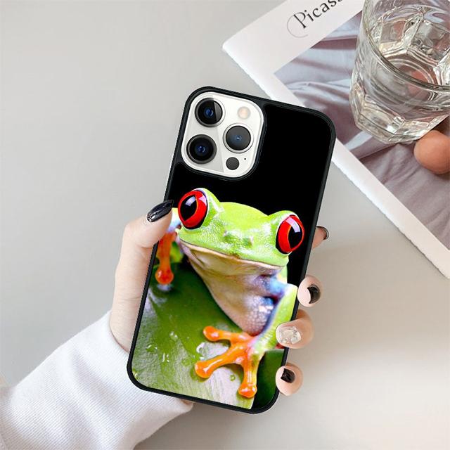 Чехол-накладка Синяя Лягушка Тропический Дождевой Лес для iPhone 17 Air 15 16 Pro Max 14 13 12 11 Pro Max Plus Coque