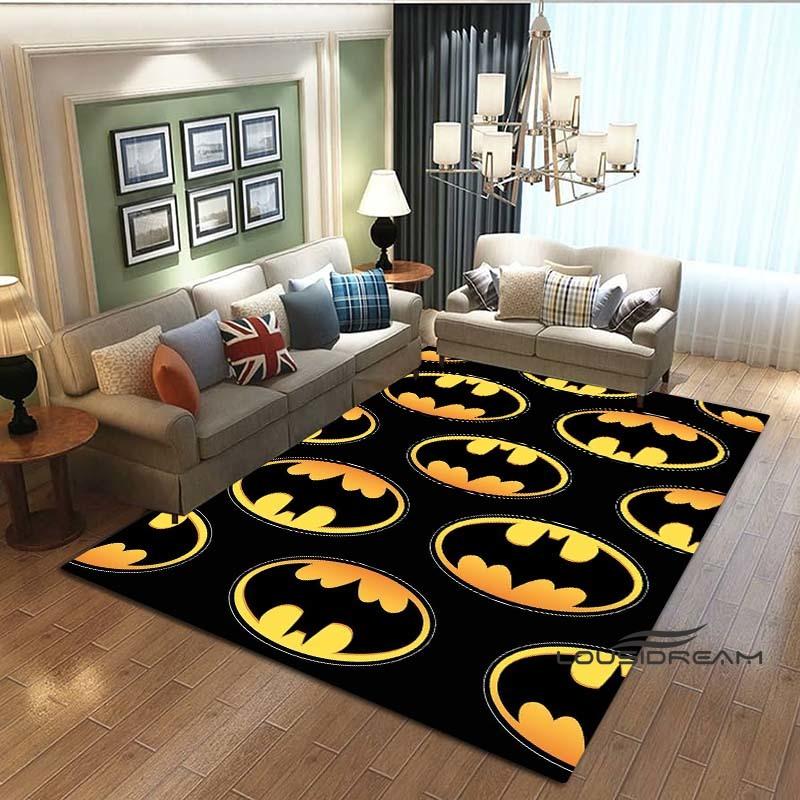 3D-Printed DC "Batman" Cartoon-Themed Rug — Suitable for Living Rooms, Bedrooms, Kids' Rooms, Home Decor, and Dressing Rooms001