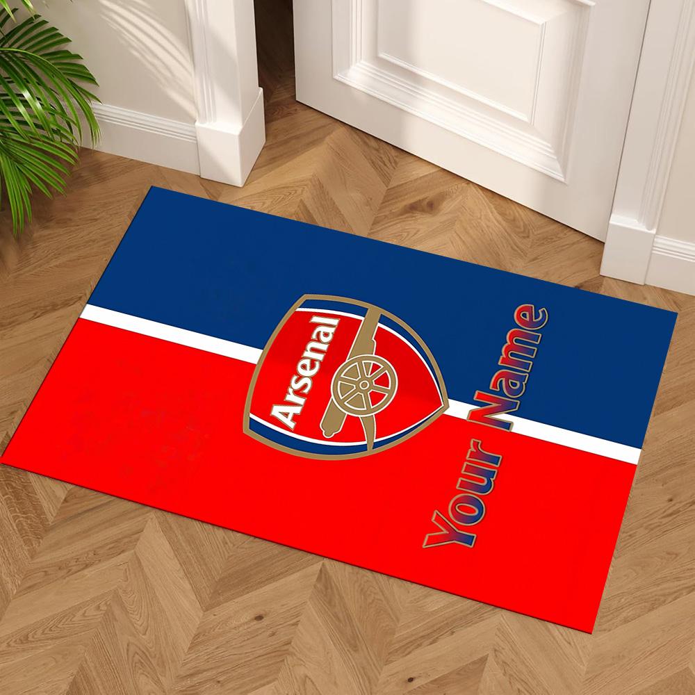 Arsenal F.c. Customize Your Name Floor Mat Design for Bedrooms Living Rooms Dining Room Foyer Antislip Carpet Decorate Offices