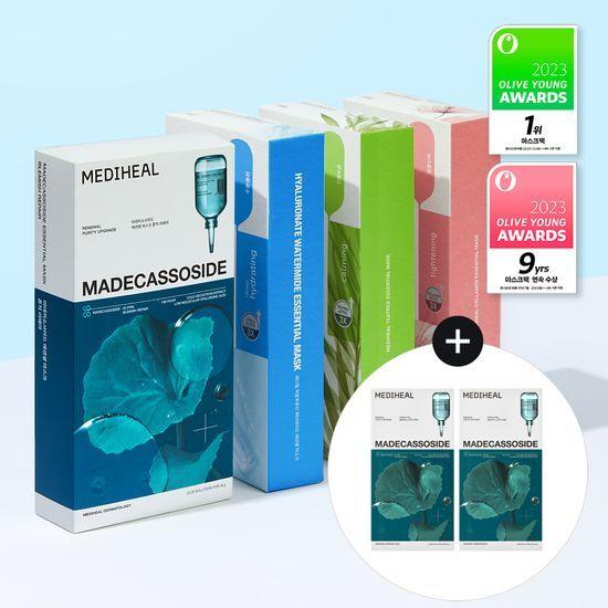 Mediheal Упаковка Essential Mask Pack, 20 листов, 4 типа, выберите 1