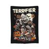 Постер Terrifier 3 Рождественское одеяло Флис Рождество Хэллоуин Искусство Клоун Тонкие пледы для дивана Уличное одеяло