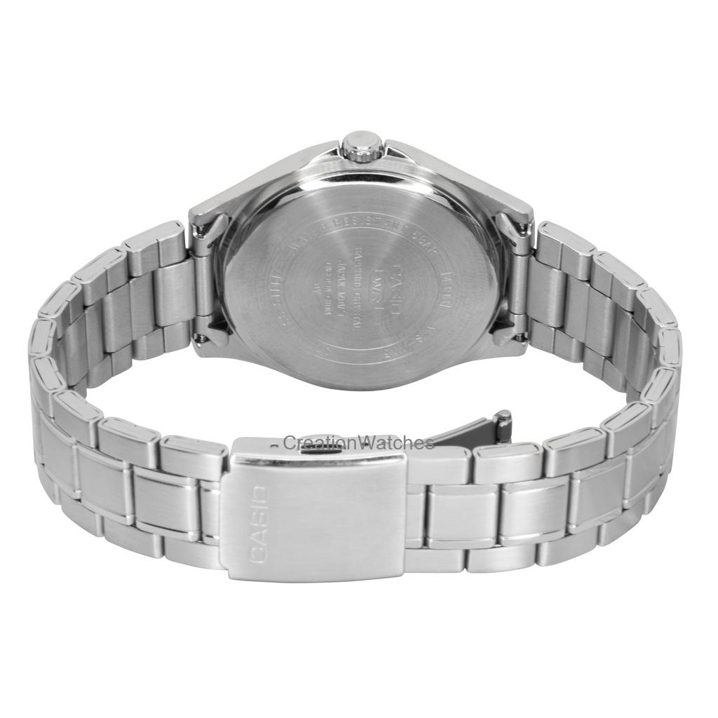 Casio Стандартные аналоговые мужские часы из нержавеющей стали с синим циферблатом, кварцевые MTS-115D-2A1V