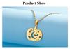 Cazador Halloween Pumpkin Bat Moon Necklace for Women Stainless Steel Pendant Chain Necklace Jewelry Party Gift 2026 Wholesale