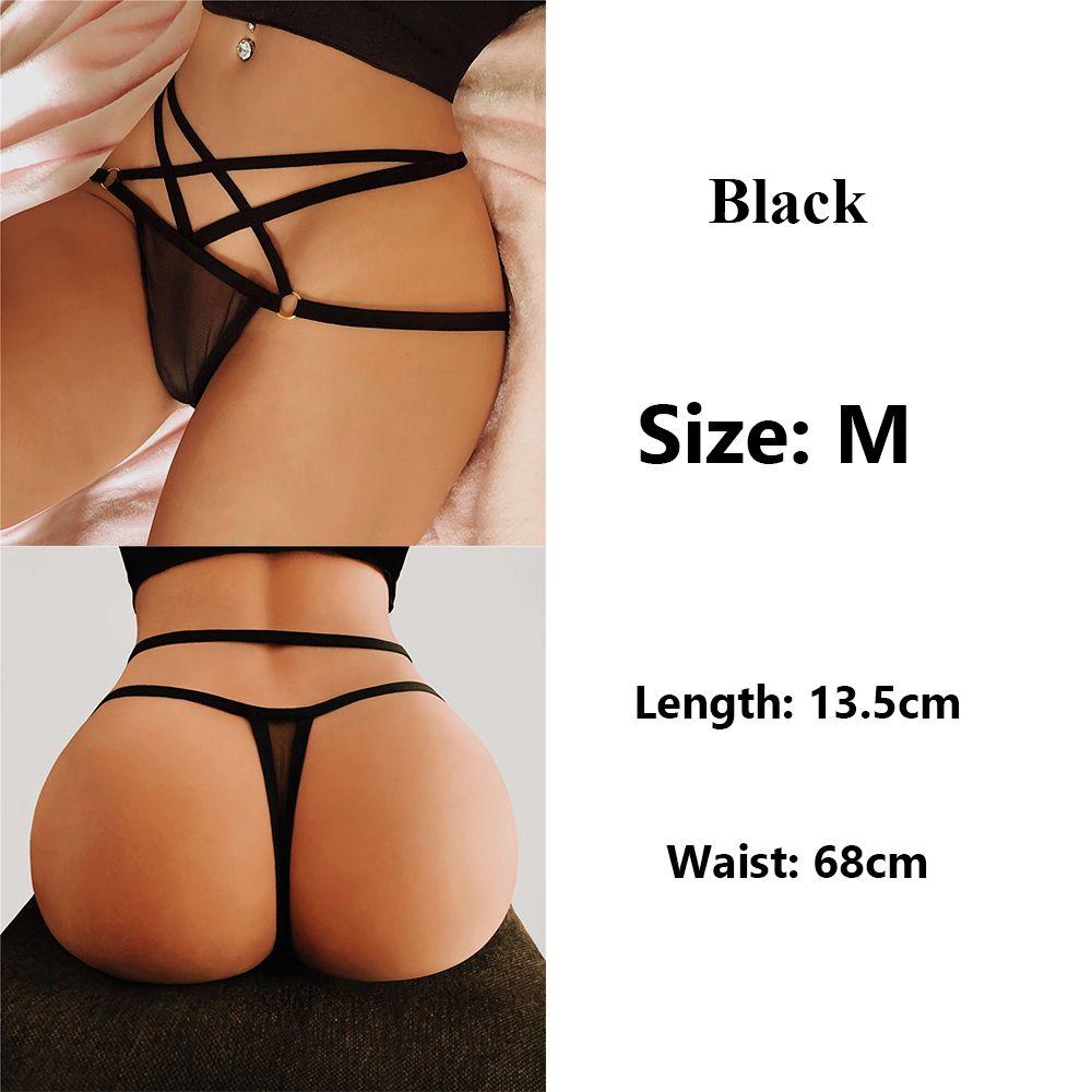 Summer Sheer Bandage Transparent G-string Thongs Underwear Sexy Lace Panties Elastic Straps