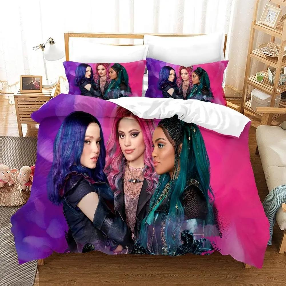 New Descendants Bedding Sets Comforter Quilt Bed Cover Duvet Cover Pillow Case 2-3 Pieces Sets Kids Adult Size Home Textiles