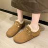 2025 зима новые корейская версия удобная мягкая подошва теплая верхняя одежда хлопковые туфли туфли Дуду бархатные туфли-лодочки ленивые туфли женские