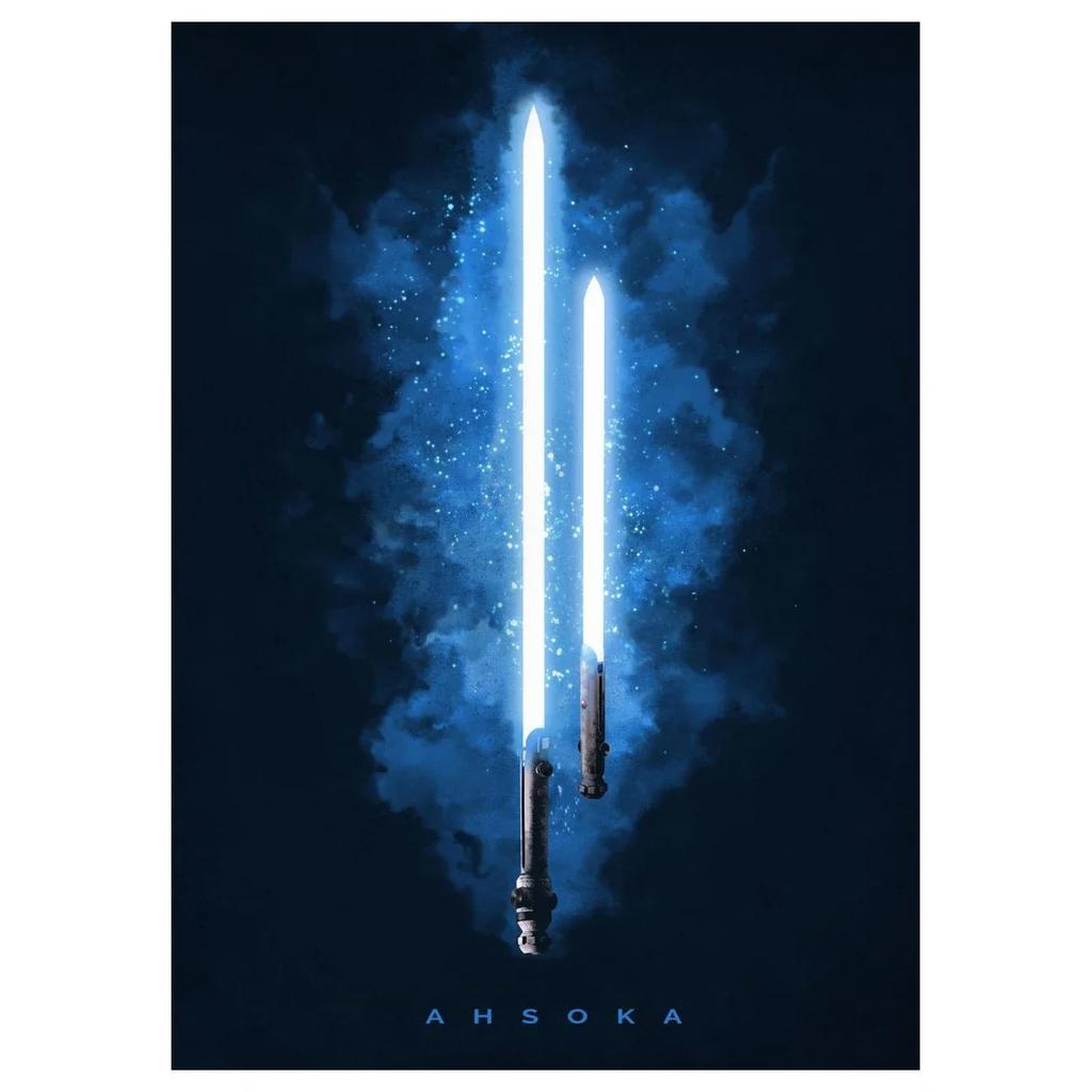 Постер к фильму Звёздные войны Домашнее украшение Световой меч Холст Принт Картина Настенное искусство Картины для декора игровой комнаты Cuadros