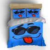 Smiling face with sunglasses. Bedding sets Duvet cover sets Duvet covers Pillowcases(1*Duvet Cover 2*Pillowcases without duvet insert)