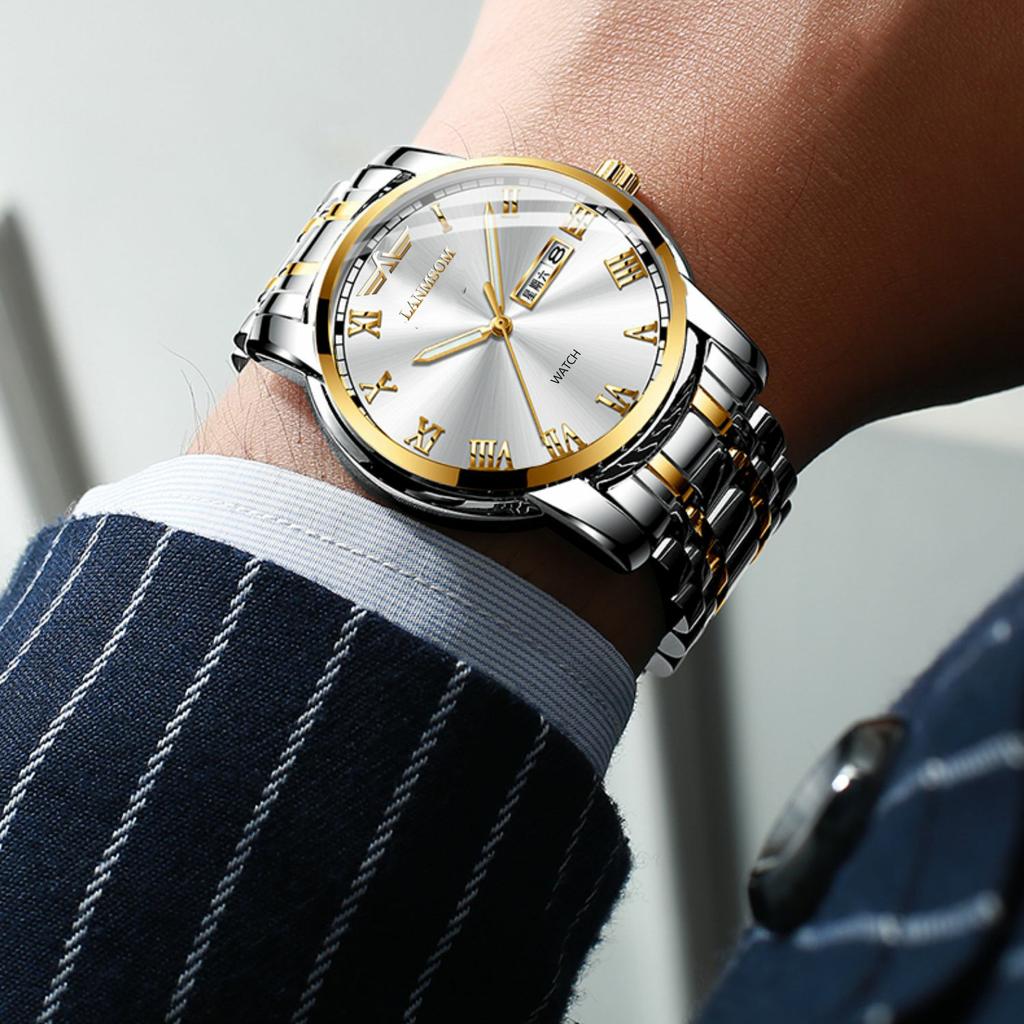 Новые роскошные мужские часы высшего бренда с коробкой, мужские кварцевые часы