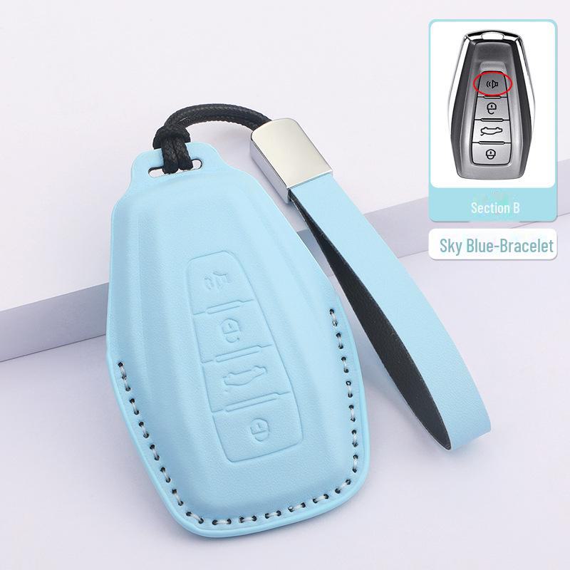 Чехол для ключа Geely Emgrand для Xingrui, Xingyue L, Binrui Cool, Boyue, Binyue и GS - кожаный чехол для мужчин и женщин