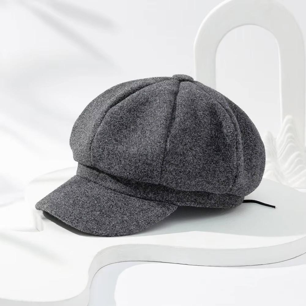 Windproof Beret Hat Cotton Octagonal Newsboy Cap Casual Painter Caps Men Women