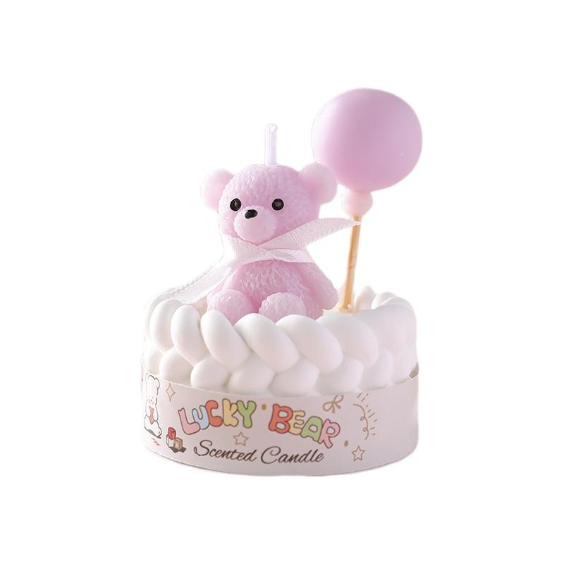 Best Selling Handmade 3D Teddy Bear Balloon Scented Candles Soy Blend Wax Aesthetic Long Burning Romantic Diwali Easter Ramadan