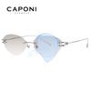 CAPONI New Rimless Women Cat Eye Glasses Fashion Outdoor Tourism and Vacation Titanium Original Design UV400 Sunglasses CP35051