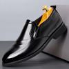 Dress Leather Shoes Men's Breathable Korean Version of Suit Shoes Men's Foot Business Casual Shoes Soft Soles Men's Wedding Shoes Tide
