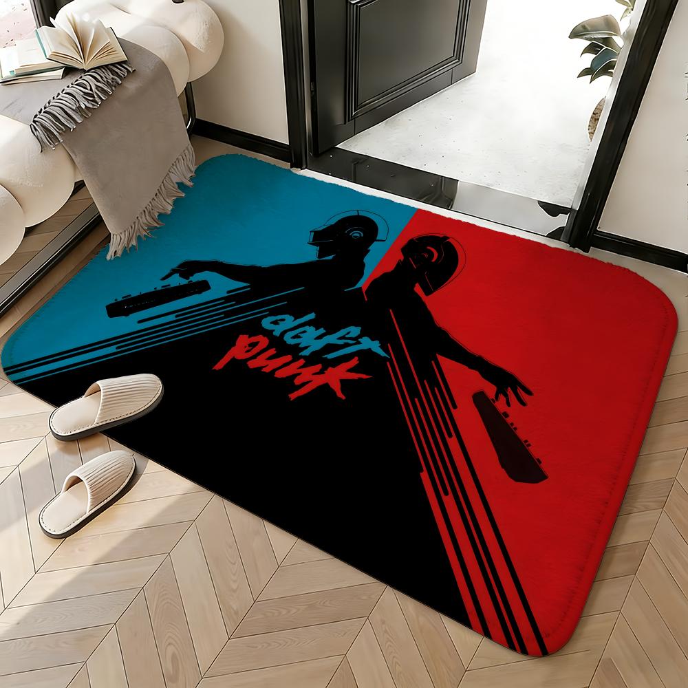 Soft Absorbent Non-Slip Rug Band Daft Punk Floor Mat Home Decor Doormat Bedroom Floor Mat Shower Carpet