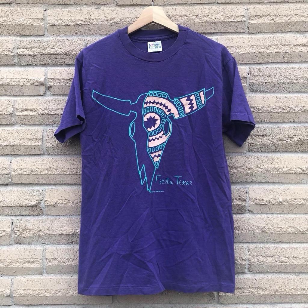 Vintage 90s southwestern steer head fiesta texas graphic t shirt Medium