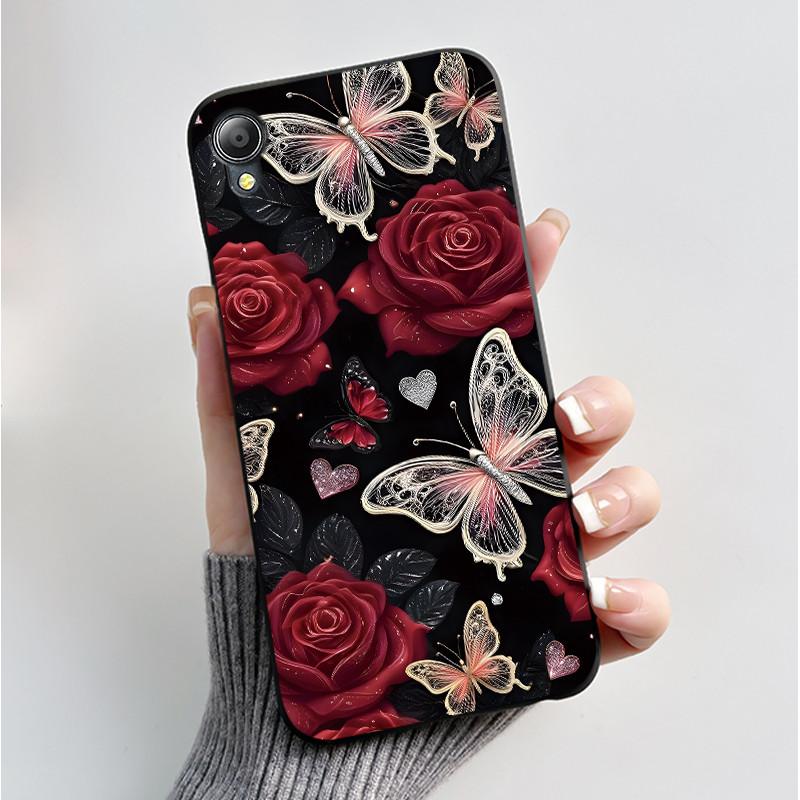 For Asus ZenFone Live L1 L2 ZA550KL Soft Case Fashion Butterfly Flower Black Silicone Phone Casing Asus X00RD ZA550KL Back Cover