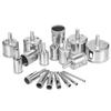 18Pcs Diamond Drill Bits for Ceramic, Diamond Hole Saw Drill Bit Set Kit 0.2in~2in