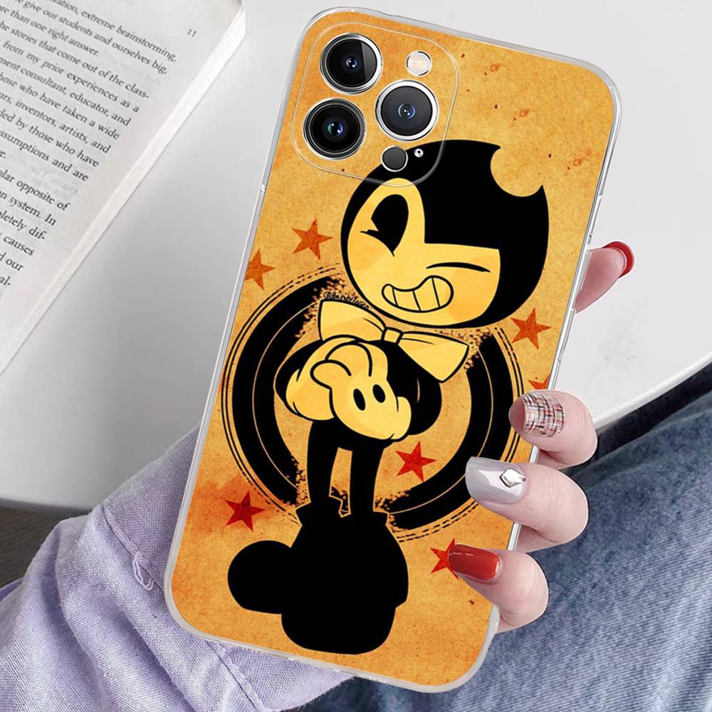 Чехол для телефона Game B-bendy And The Ink M-machine для iPhone 17 16 15 14 11 12 13 Mini Pro XS Max Plus Funda Shell