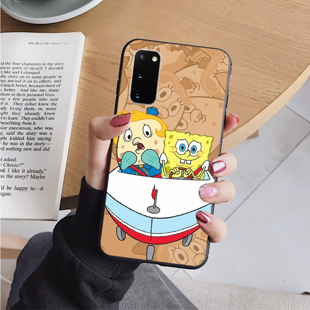 AS17 Spongebob Black Case for Xiaomi Poco X6 M5 M6 F5 F6 F1 C65 C55 C50 C51 C40 Redmi Note 7 8 14C A3X 13C 12C 11 10A 9C Pro Sofe Cover