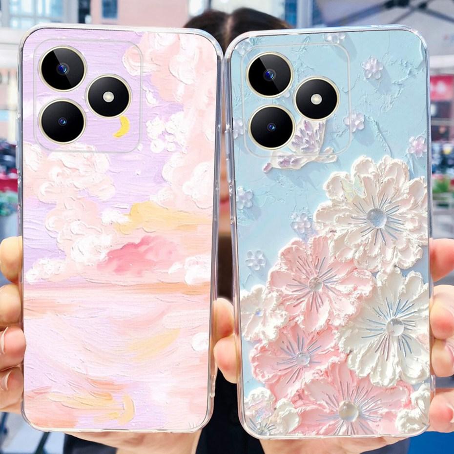 Красивый чехол с принтом для Realme Note 50 RMX3834 Мягкий силиконовый ТПУ задняя крышка для чехлов на телефон Realme Note50