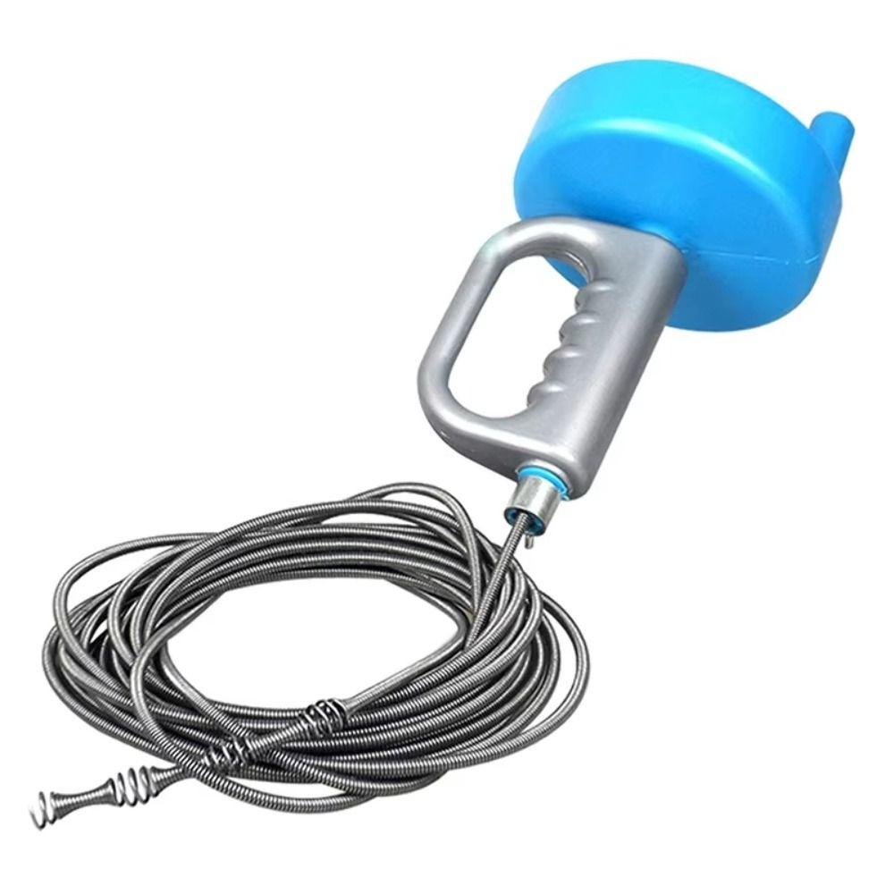 3/4/5/7 Meters Drain Unblocker Handheld Pipe Plunger Dredging Tool Sewer Pipe Plunger Dredge Sink