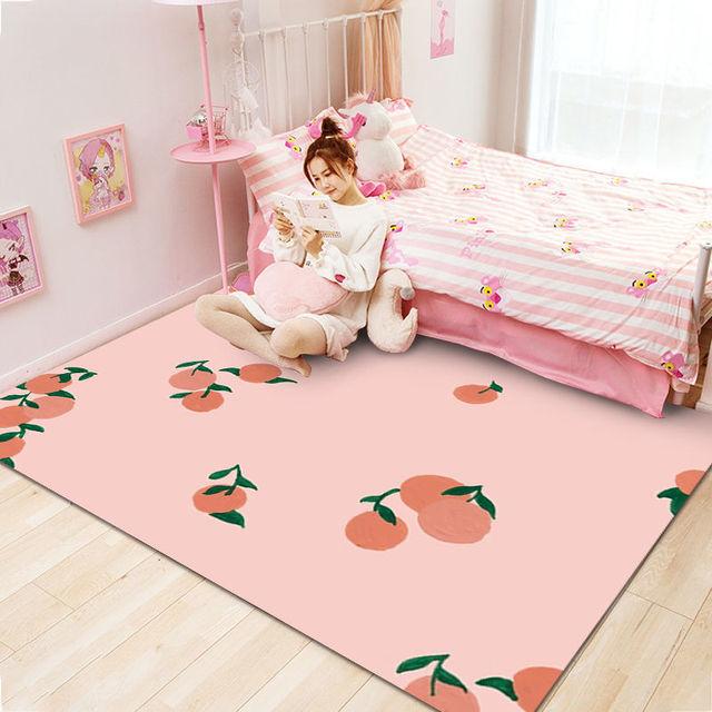 Entrance Door Mat Cute Pink Cartoon Floor Rug For Bedroom Bedside Room Mat Girl Bedroom Decoration Room Decor Kids Carpet Rugs