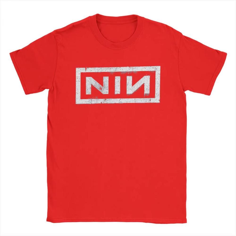 NIN Retro Logo Nine Inch Nails T-Shirt Men's Women Fashion Cotton Tee Shirt Round Neck Short Sleeve T Shirts Gift Idea Clothes