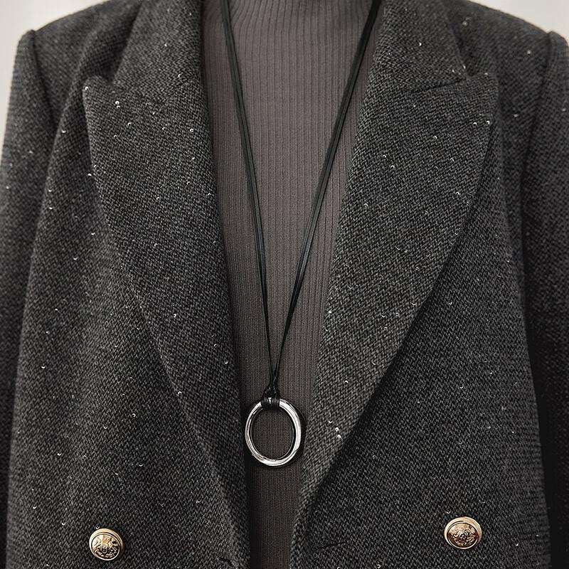 Women's Wool Blend Lapel Mid-Length Winter Coat