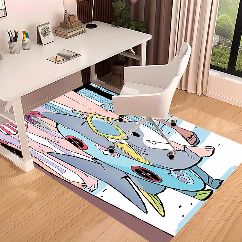 Jeff the Land Shark5 Printed Absorbent Washable Carpet, Non-Slip Bathroom Mats, Kitchen Rugs, Yoga Mat,Living Room Entrance, Camping Picnic Rugs