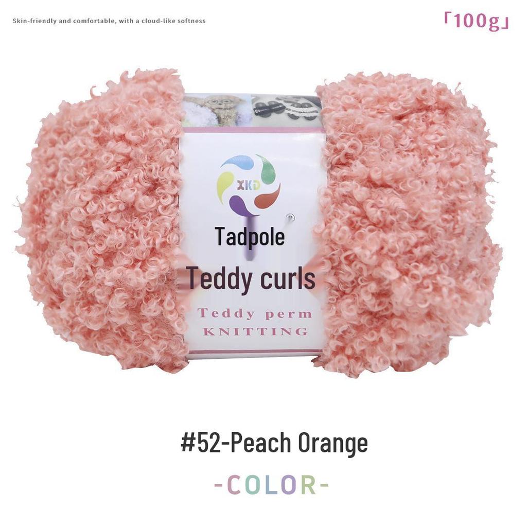 Плюшевая пряжа Teddy Curl из искусственного меха для DIY-волос кукол и объемного шарфа или шапки