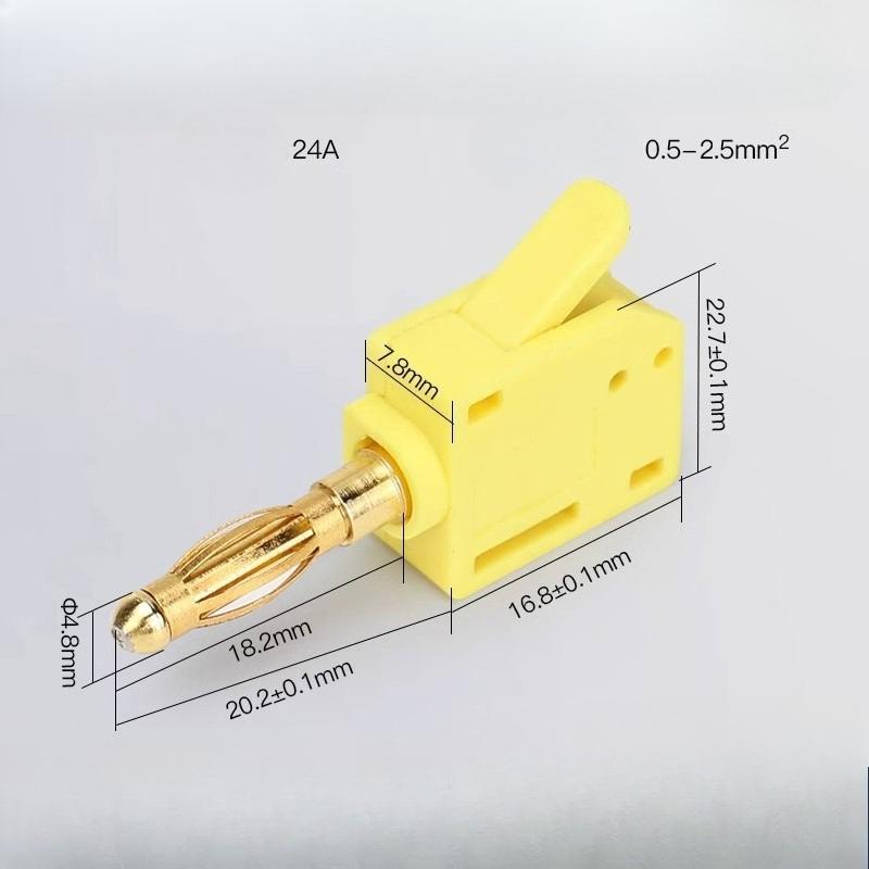 Быстроразъемные клеммы типа «банан» без пайки для аудиоразъема, музыкального динамика, быстрого подключения, позолоченные медные аксессуары, оптом