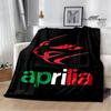 Пледы с принтом логотипа мотоцикла Aprilia Модные теплые пледы Мягкие и удобные пледы Домашние и дорожные пледы Подарок на день рождения