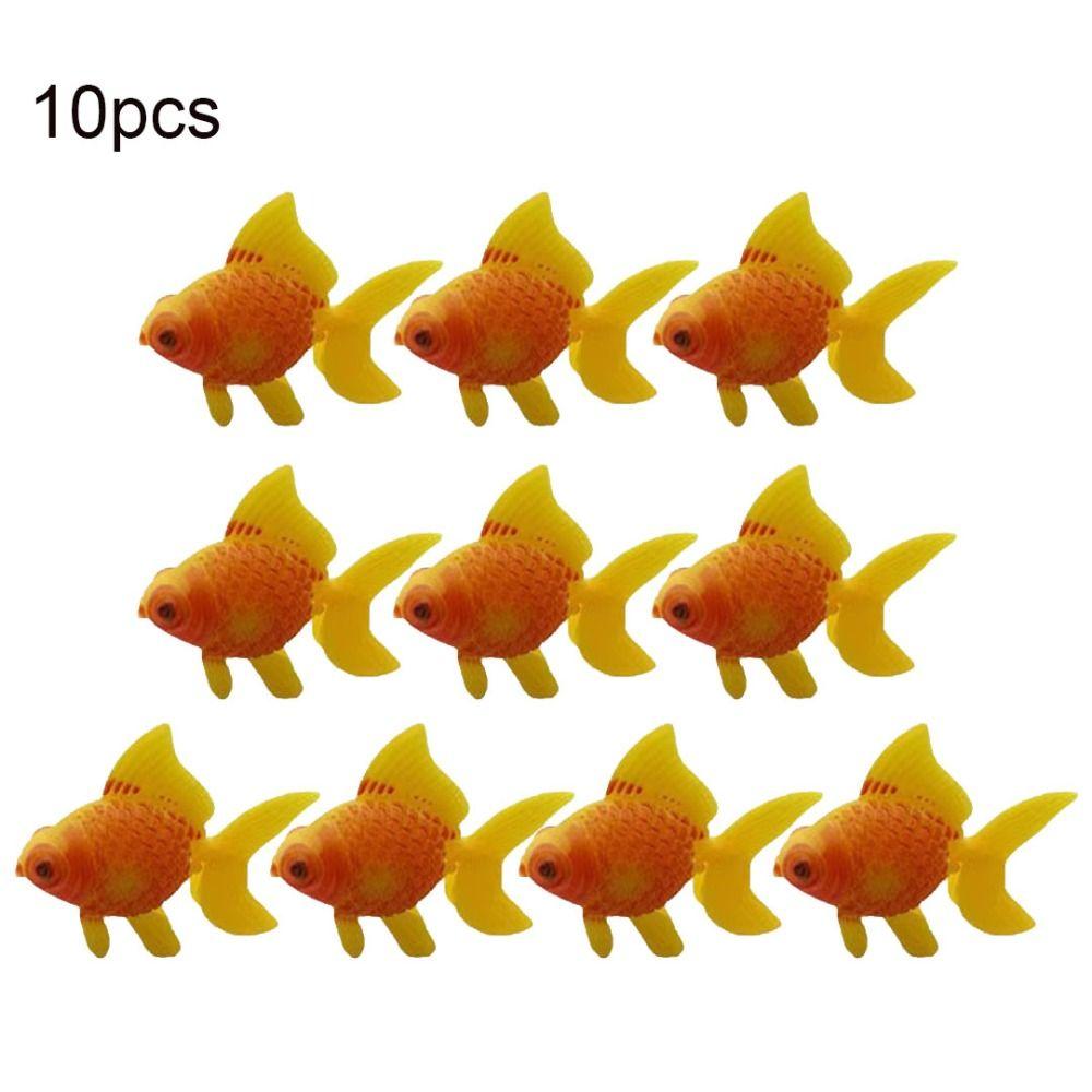10pcs Lifelike Realistic Goldfish Simulation Moving Goldfish Artificial Fish Aquarium