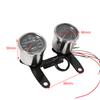 2 in 1 Motorcycle LED Backlight Odometer & Tachometer Speedometer Gauge Meter Assembly Universal Chrome For Harley Honda