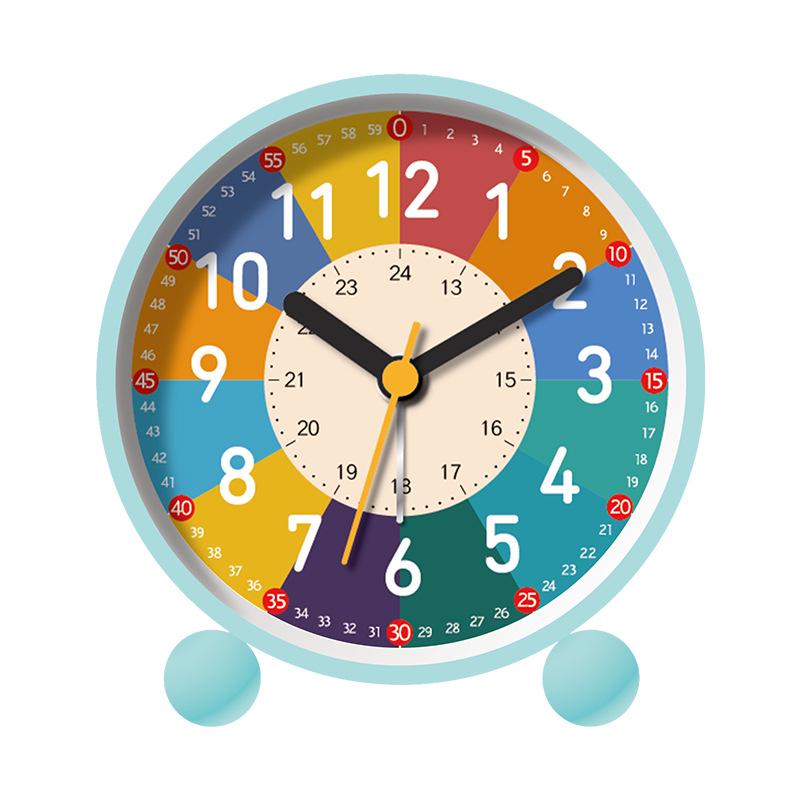 Бесшумный детский будильник с ночником - Мультяшный дизайн для спален и общежитий