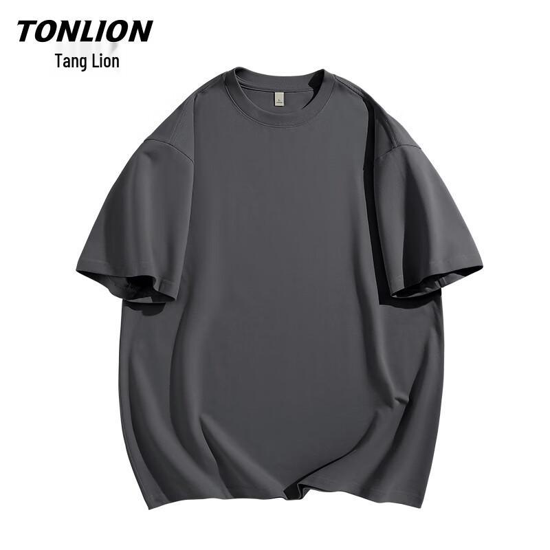 Мужская футболка TonLion с коротким рукавом из чистого хлопка
