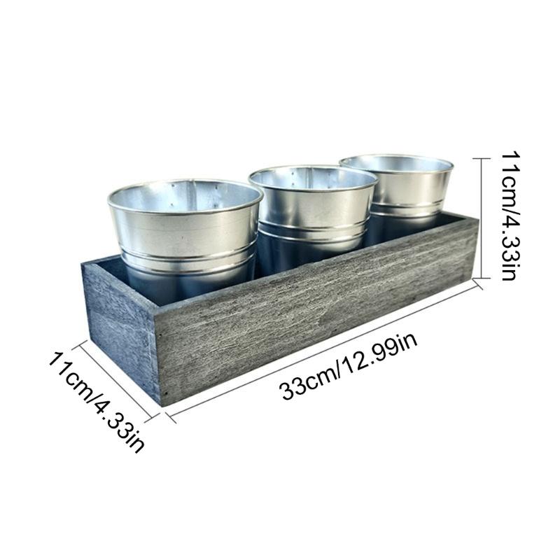 Handmade Trough Succulent Planter Craft Ornament for Desktop Landscaping Desktop Trough Decorations Planter Landscaping