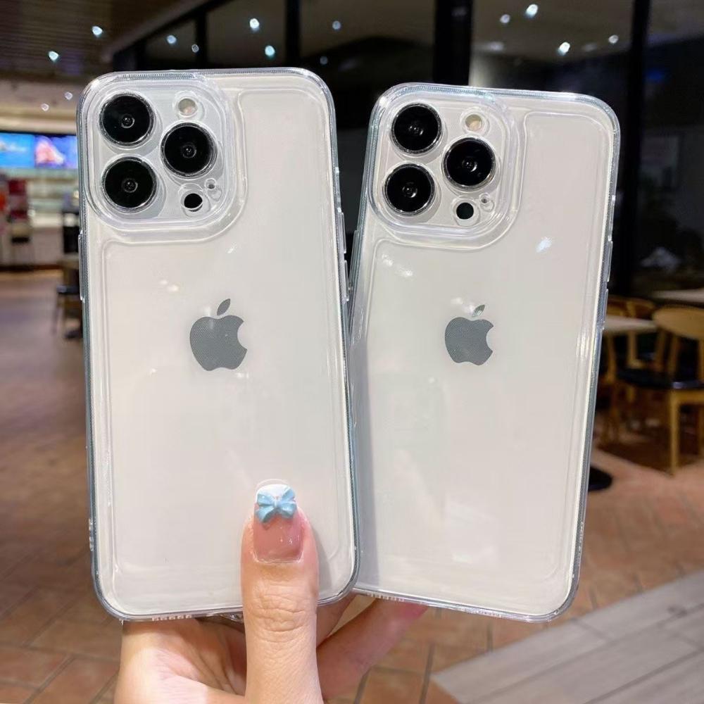 Прозрачный Космический Чехол Подходит для IPhone16pro Защитный Чехол Apple 17Air Чехол для Мобильного Телефона 15 Мягкий Чехол 14 Простой